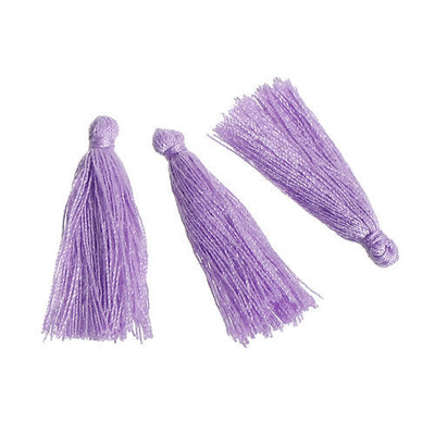 The Bead Store 30mm Handmade Polyester Tassel ~ Purple ~ Pack of 5