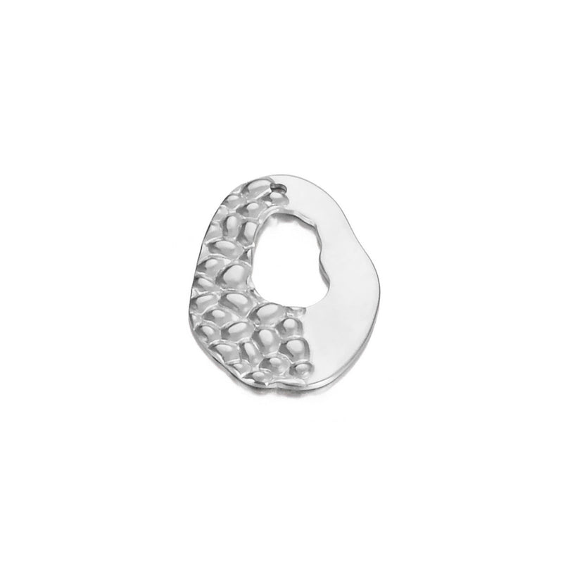 The Bead Store 30x18mm Stainless Steel Irregular Oval Shape Pendant 