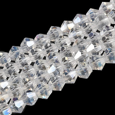 The Bead Store 3mm Glass Bicones Crystal AB approx. 115 beads