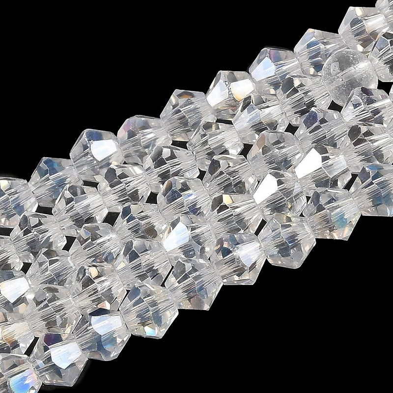 The Bead Store 3mm Glass Bicones Crystal AB approx. 115 beads