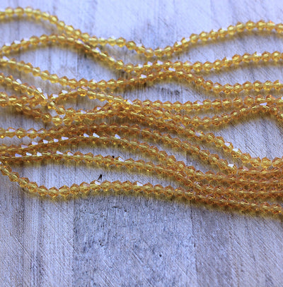 The Bead Store 3mm Glass Bicones Gold approx. 115 beads