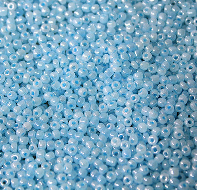 The Bead Store 3mm Seed Beads ~ 20g ~ Ceylon Light Blue