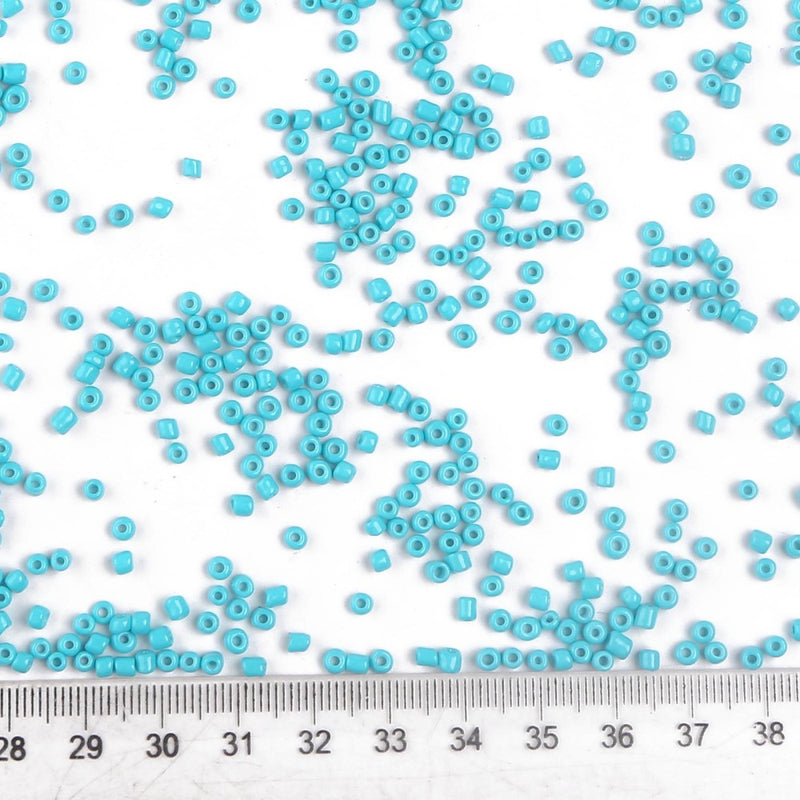 The Bead Store 3mm Seed Beads ~ 20g ~ Opaque Dark Turquoise