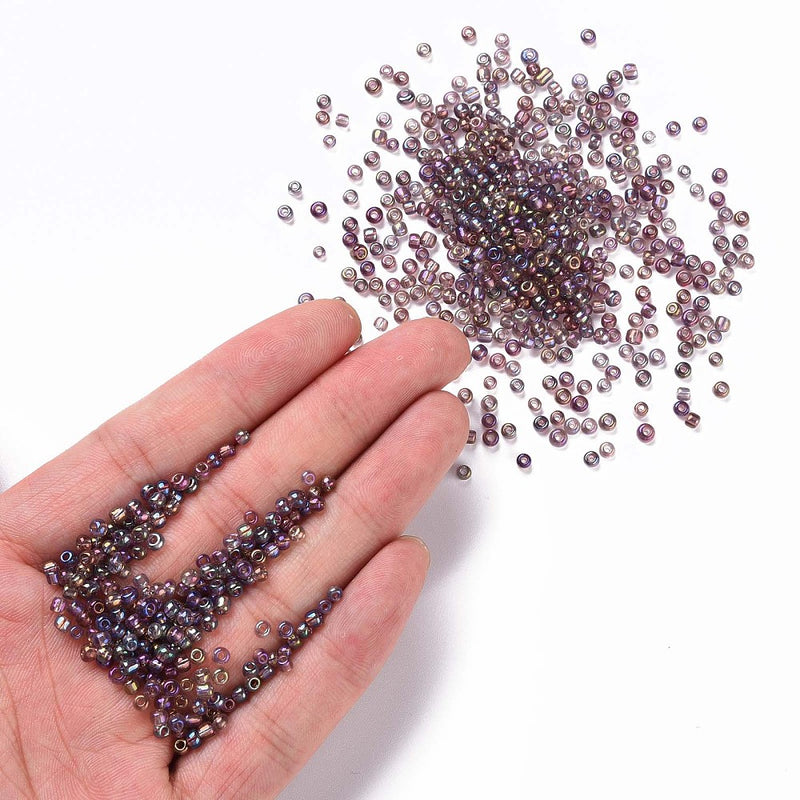 The Bead Store 3mm Seed Beads ~ 20g Rainbow Amethyst