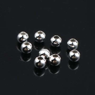 The Bead Store 3mm Silver Plated Bead Spacers ~ Pack of 100