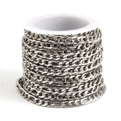 The Bead Store 4.5mm Stainless Steel Figaro Chain ~ 50cm