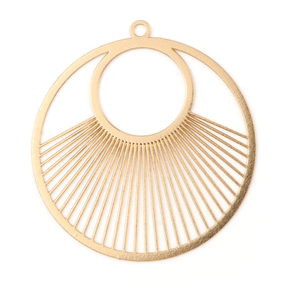 The Bead Store 40mm Round  KC Gold Plated Pendant 