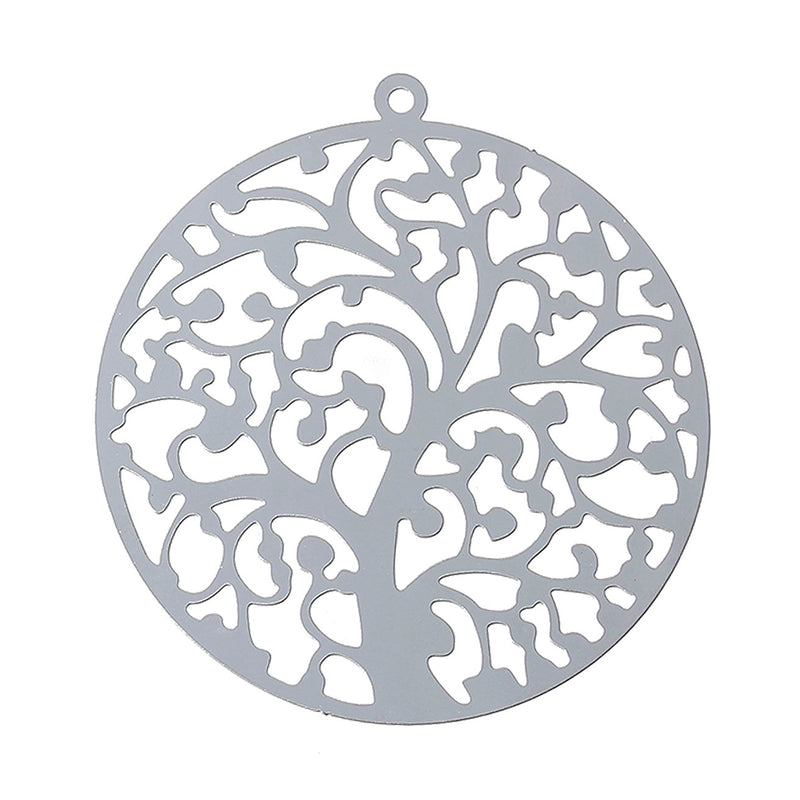 The Bead Store 40mm Stainless Steel Filigree Pendant ~ Tree of Life
