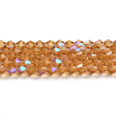 The Bead Store 4mm Glass Bicones Gold AB approx. 80 beads
