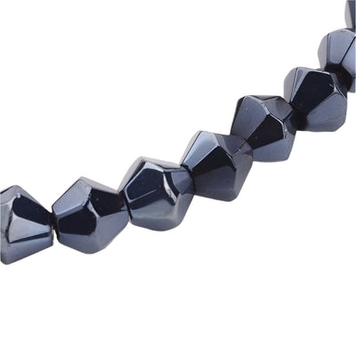 The Bead Store 4mm Glass Bicones Lustred Black approx. 70 beads