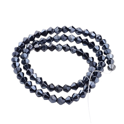 The Bead Store 4mm Glass Bicones Lustred Black approx. 70 beads