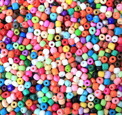 The Bead Store 4mm Glass Seed Beads ~ 20g ~ Mixed Colours