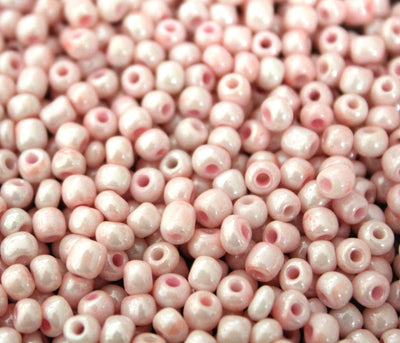 The Bead Store 4mm Seed Beads ~ 20g ~ Opaque Lustred Baby Pink