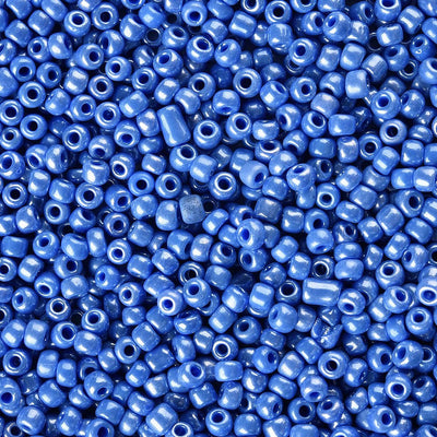 The Bead Store 4mm Seed Beads ~ 20g ~ Opaque Lustred Cornflower Blue