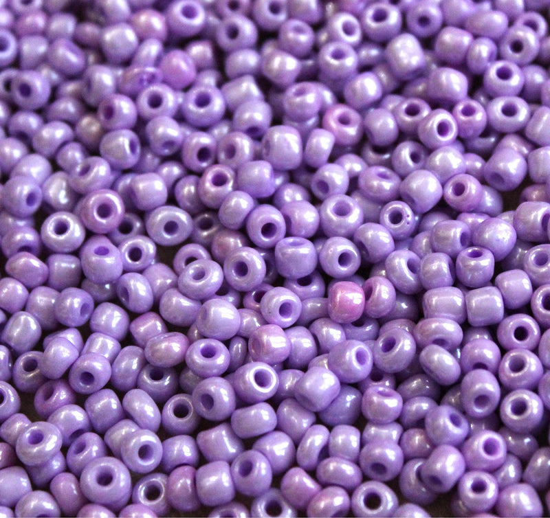 The Bead Store 4mm Seed Beads ~ 20g ~ Opaque Lustred Light Lilac