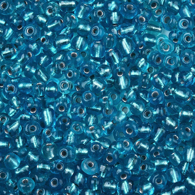 The Bead Store 4mm Seed Beads 20g Silver Lined Sky Blue