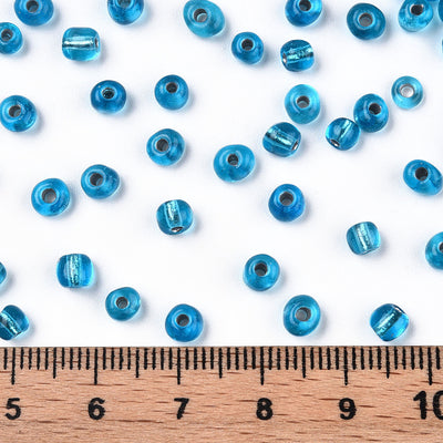 The Bead Store 4mm Seed Beads 20g Silver Lined Sky Blue
