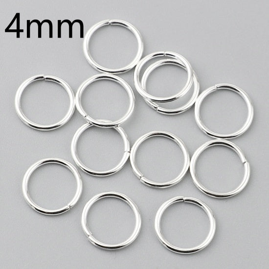 The Bead Store 4mm Silver Plated Jump Rings ~ Pack of 200