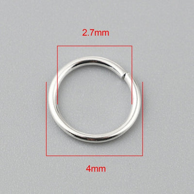 The Bead Store 4mm Silver Plated Jump Rings ~ Pack of 200