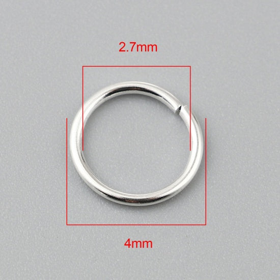 The Bead Store 4mm Silver Plated Jump Rings ~ Pack of 200