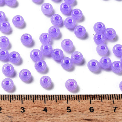 The Bead Store 5.5x3.5mm Jade Colours Glass Seed Beads Lilac 20 grams