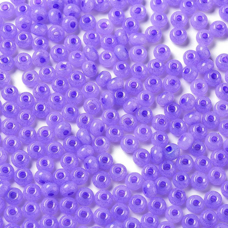 The Bead Store 5.5x3.5mm Jade Colours Glass Seed Beads Lilac 20 grams