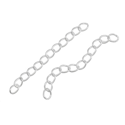 The Bead Store 50mm  Silver Plated Chain for making Chain Extensions Pack of 10