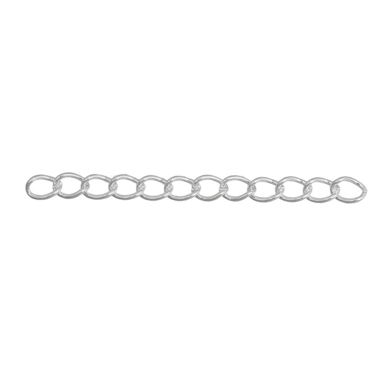 The Bead Store 50mm  Silver Plated Chain for making Chain Extensions Pack of 10