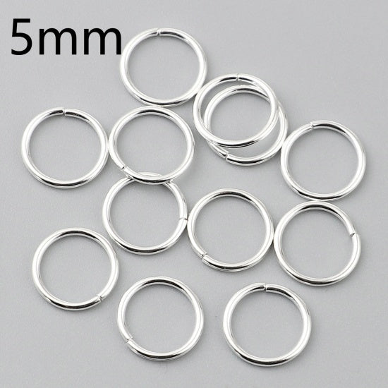 The Bead Store 5mm Silver Plated Jump Rings ~ Pack of 200