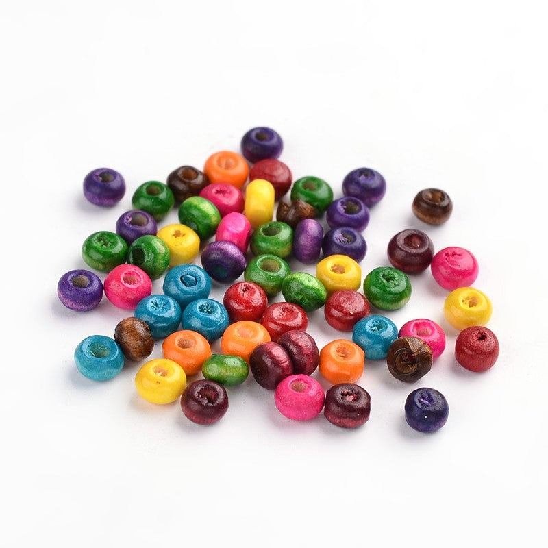 The Bead Store 5x3mm wooden beads packet of 10 grams