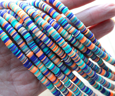 The Bead Store 6mm Polymer Clay Katsuki Beads Beach Colour Mix