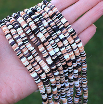 The Bead Store 6mm Polymer Clay Katsuki Beads ~ Coffee Mix ~ approx. 290-320 beads