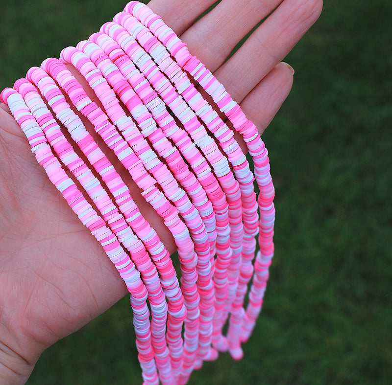 The Bead Store 6mm Polymer Clay Katsuki Beads ~ Pink Mix ~ approx. 290-320 beads