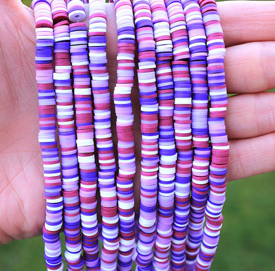 The Bead Store 6mm Polymer Clay Katsuki Beads ~ Purple Mix ~ approx. 290-320 beads