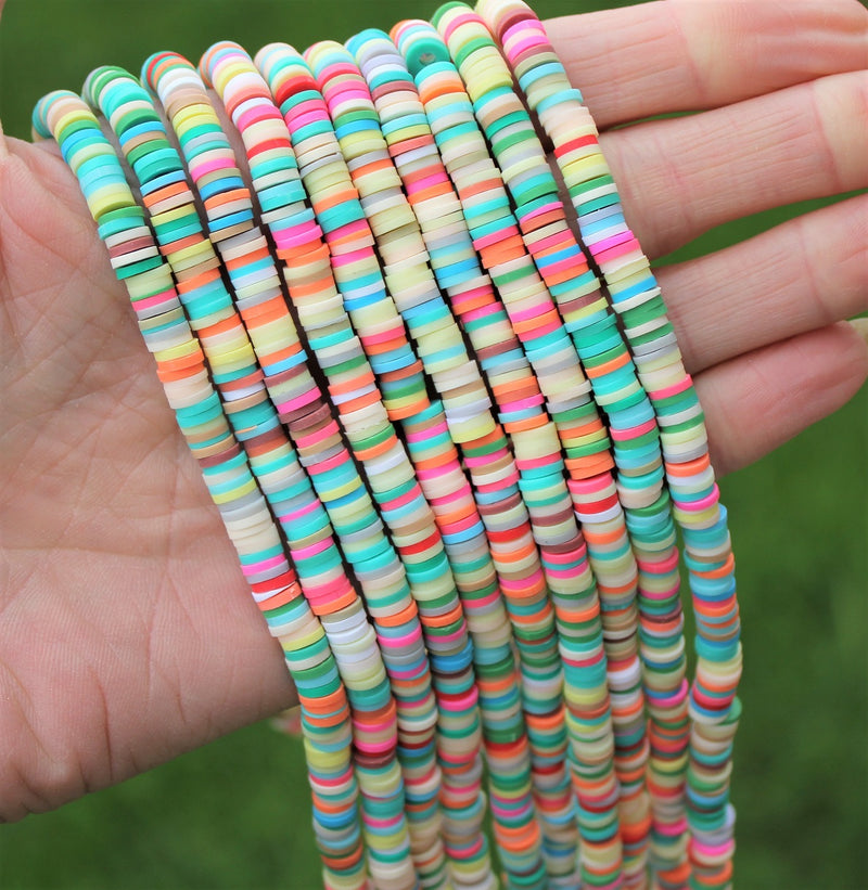 The Bead Store 6mm Polymer Clay Katsuki Beads ~ Summer Holidays Mix ~ approx. 290-320 beads