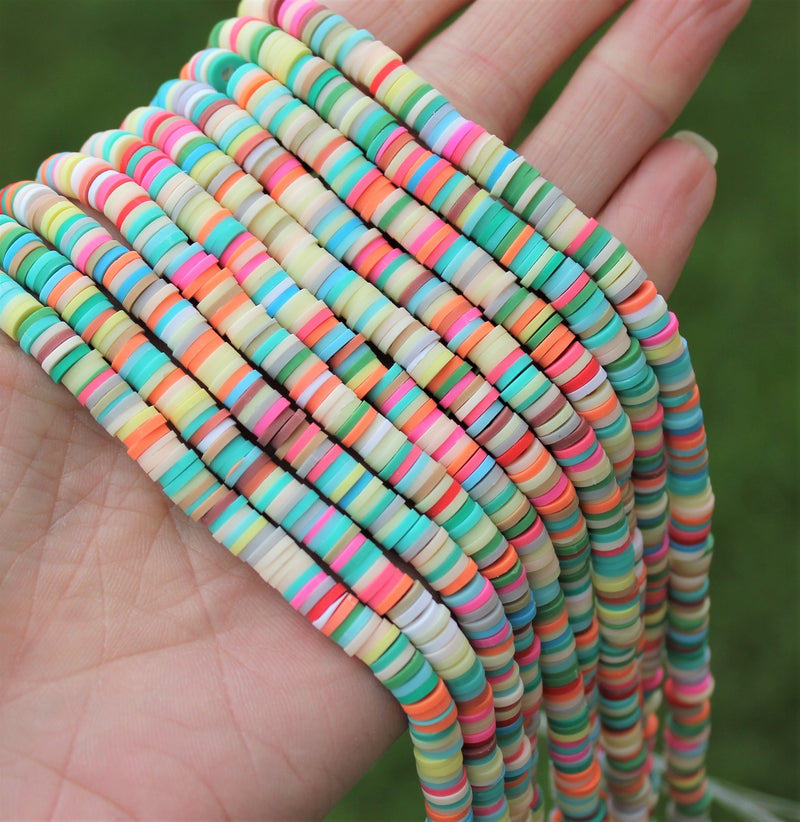 The Bead Store 6mm Polymer Clay Katsuki Beads ~ Summer Holidays Mix ~ approx. 290-320 beads
