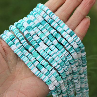 The Bead Store 6mm Polymer Clay Katsuki Beads Turquoise Mix