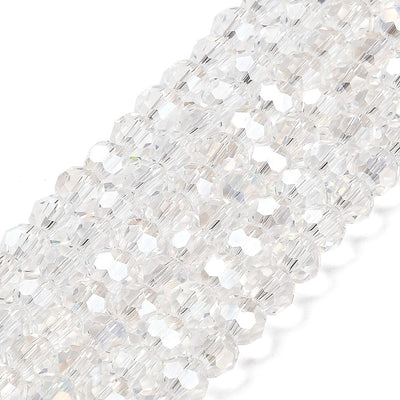 The Bead Store 6mm Round Faceted Crystal Glass Beads Crystal AB 90 beads