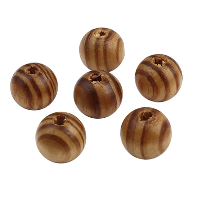 The Bead Store 6mm Round Pine Wood Beads Pack of 100