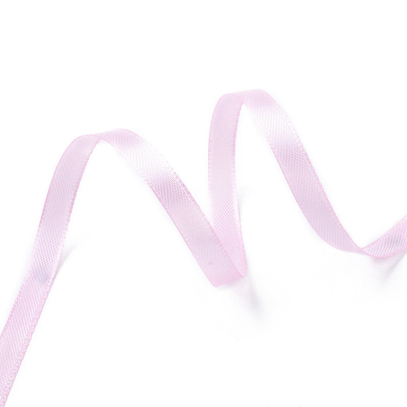 The Bead Store 6mm Wide Satin Ribbon approx. 23 metres / spool Pink