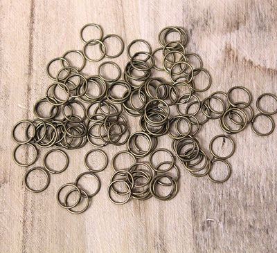 The Bead Store 8mm Antique Bronze Jump Rings Antique Bronze ~ 100 Pcs