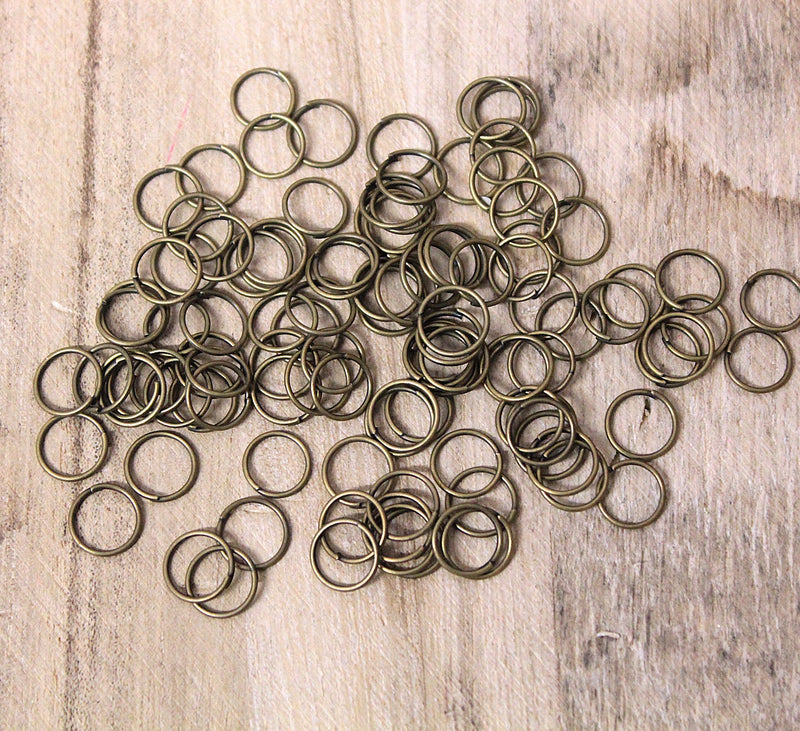 The Bead Store 8mm Antique Bronze Jump Rings Antique Bronze ~ 100 Pcs