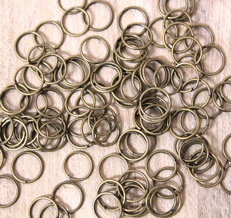 The Bead Store 8mm Antique Bronze Jump Rings Antique Bronze ~ 100 Pcs