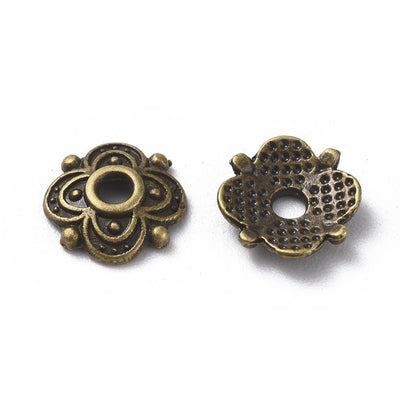 The Bead Store 8mm Antique Bronze Plated Bead Caps Pack of 20