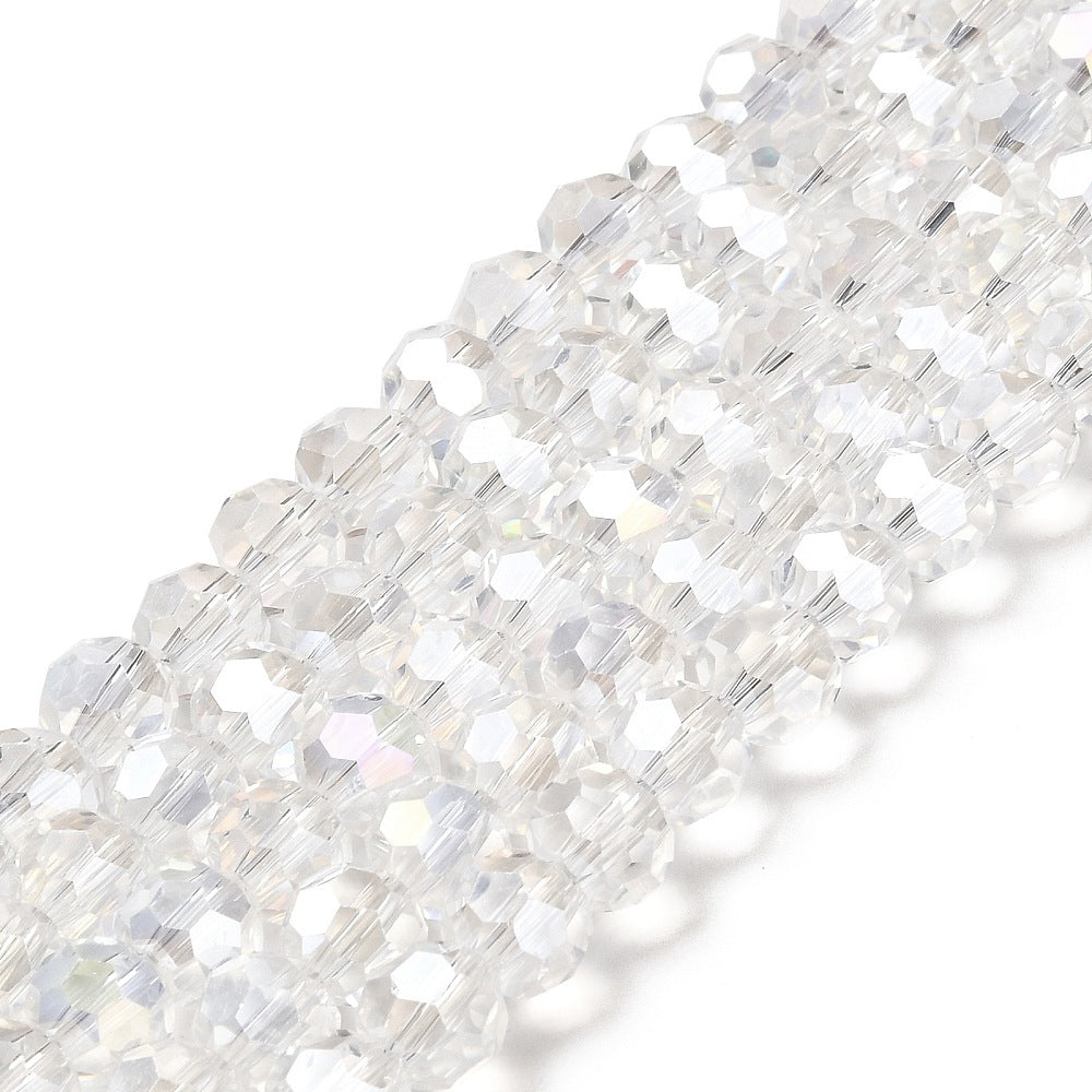 8mm Round Faceted Crystal Glass Beads Crystal AB approx. 66 beads