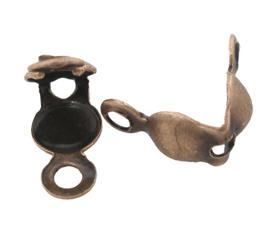 The Bead Store 8x4mm Antique Copper Plated Calottes ~ Pack of 20