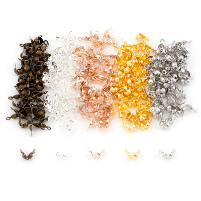 The Bead Store 8x4mm Mixed Calottes ~ Pack of 50 (10 Pcs of Each Colour)