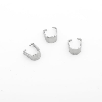 The Bead Store 8x7mm Stainless Steel Pinch Bail