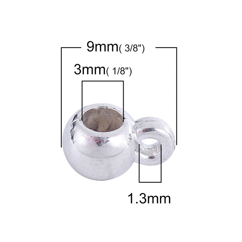 The Bead Store 9x5mm Silver Plated Plastic Bails Pack of 20
