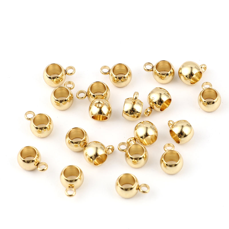 The Bead Store 9x6mm Gold Plated Stainless Steel Bail